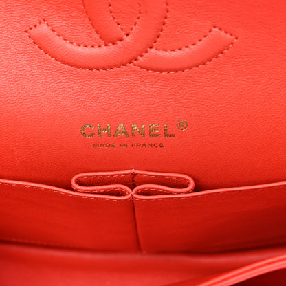 Chanel Lambskin Chevron Quilted Medium Double Flap Red 6 of 10