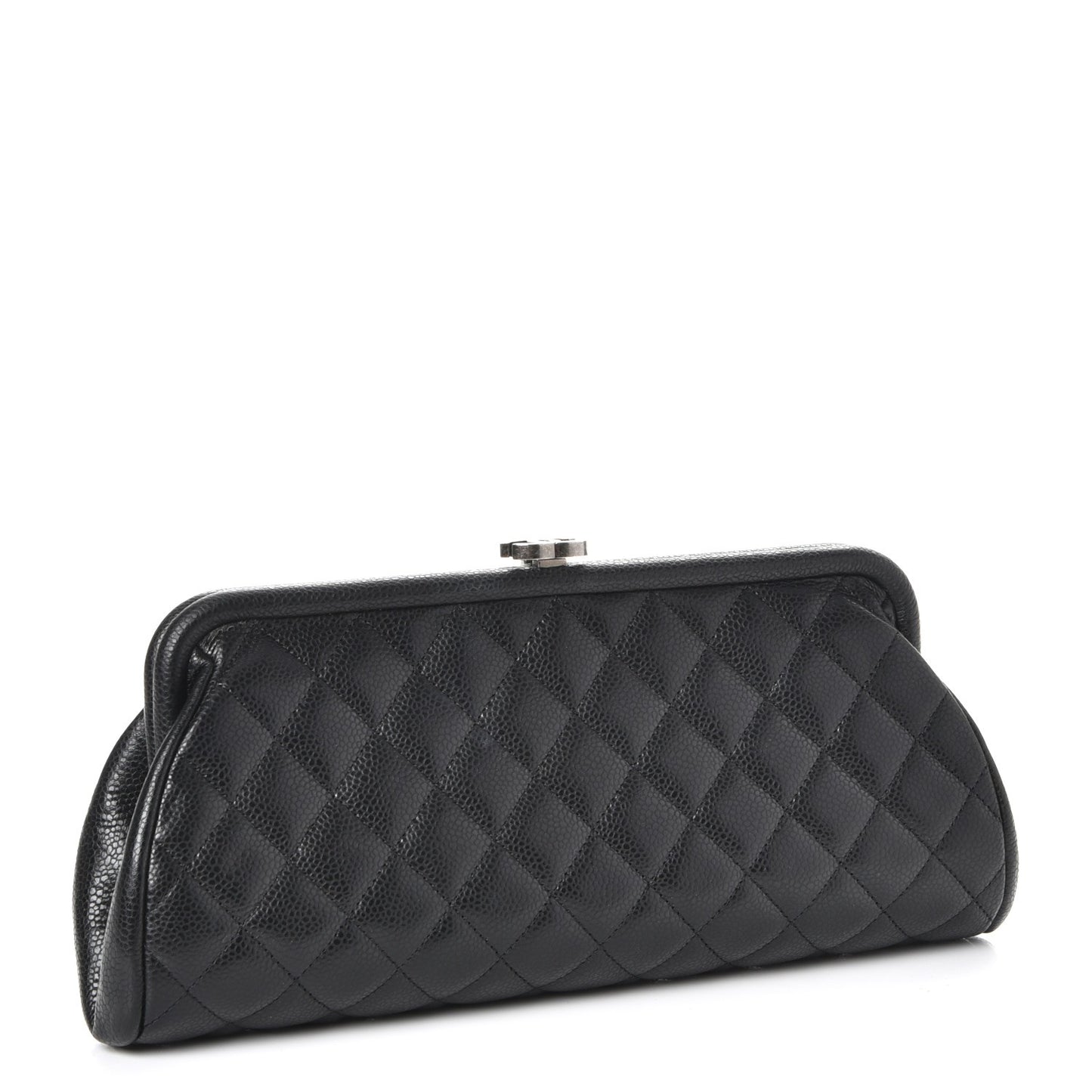 Caviar Quilted Timeless Clutch Black