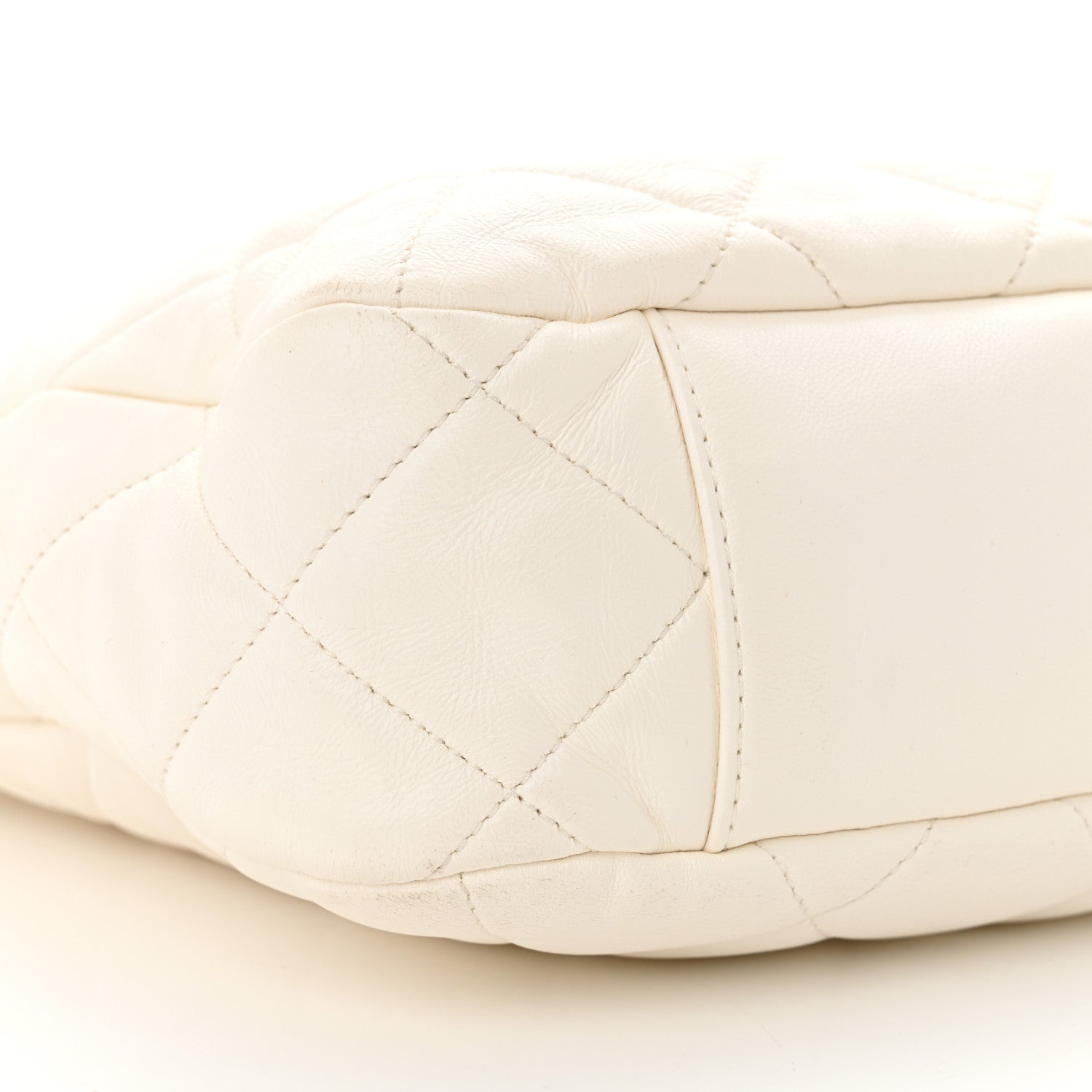 Chanel Lambskin Quilted Large CC Funky Town Hobo White 9 of 11