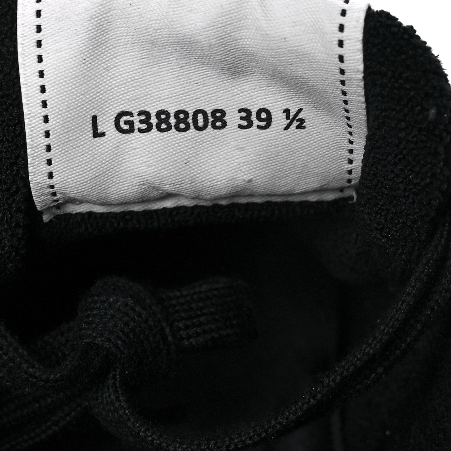 Grained Calfskin Fabric Womens Logo Sneakers 39.5 White Black