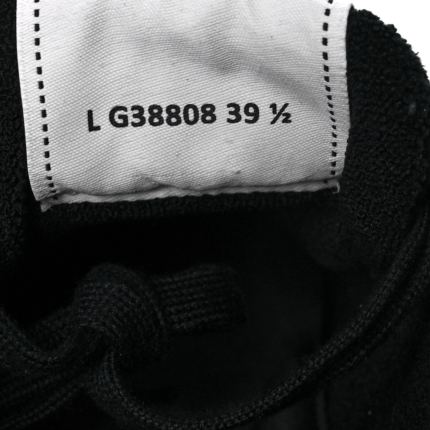Chanel Grained Calfskin Fabric Womens Logo Sneakers 39.5 White Black 8 of 8