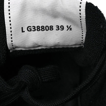 Chanel Grained Calfskin Fabric Womens Logo Sneakers 39.5 White Black 8 of 8