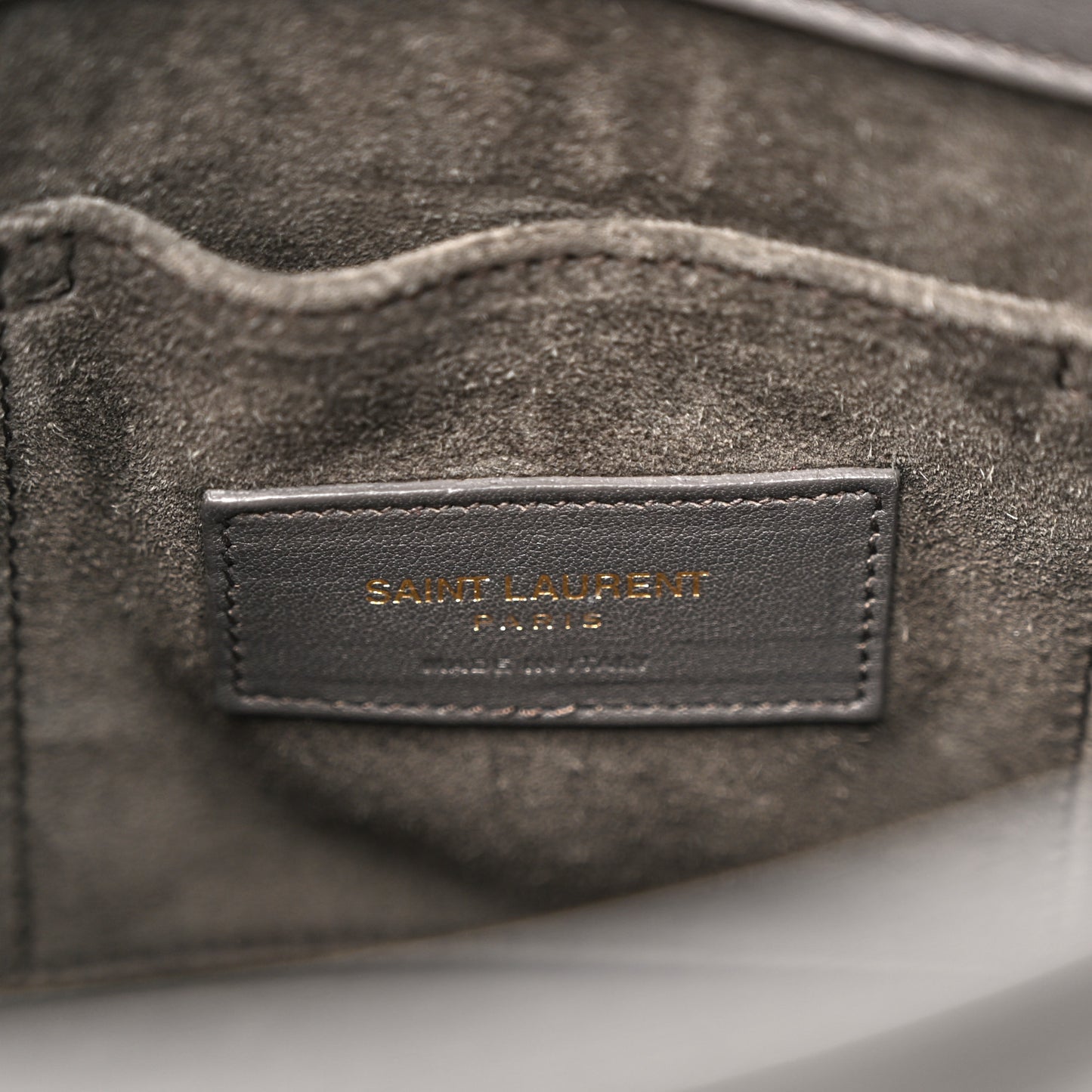 SAINT LAURENT Calfskin Nano Sac De Jour Fog