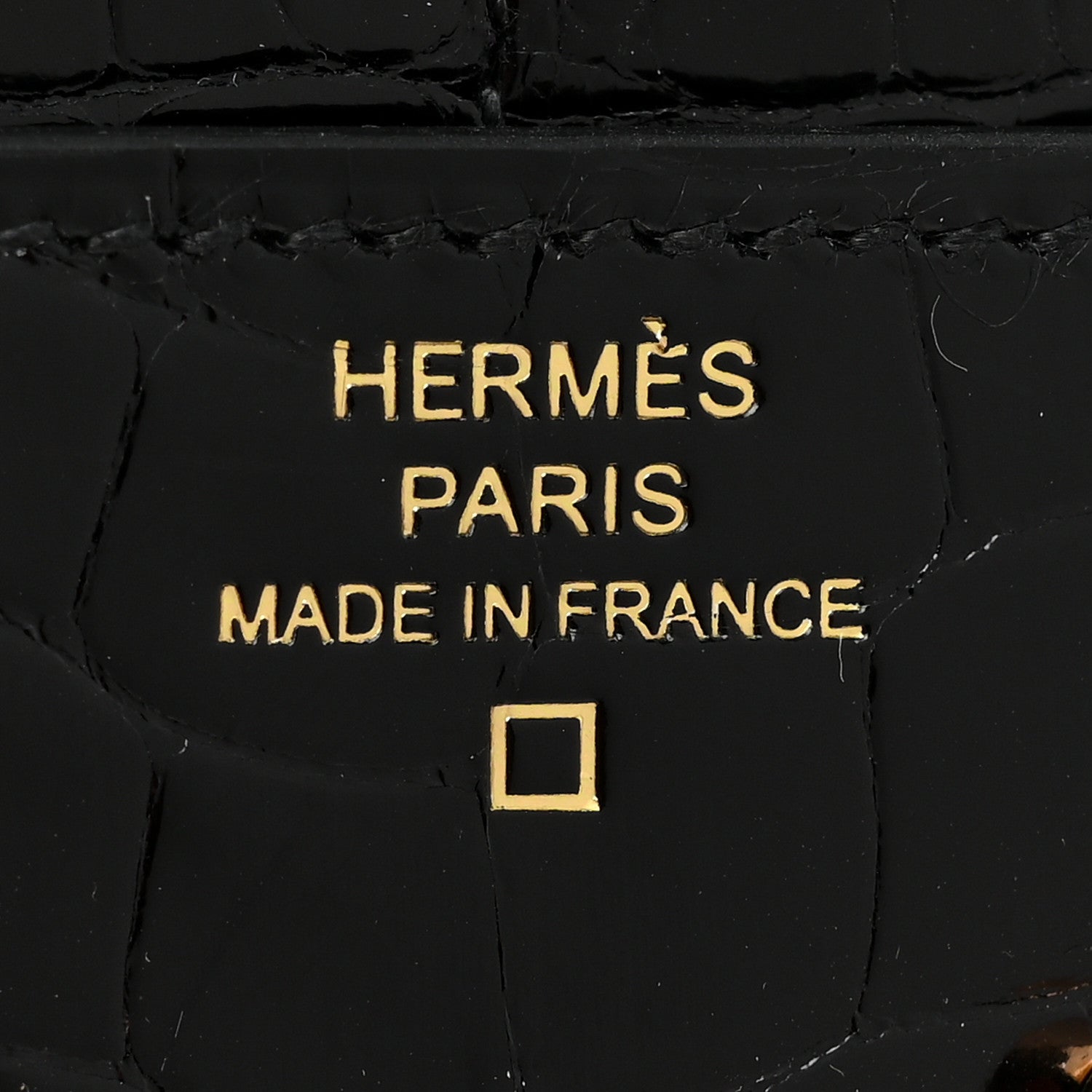 Hermes Shiny Alligator Constance Short Wallet Black 7 of 10