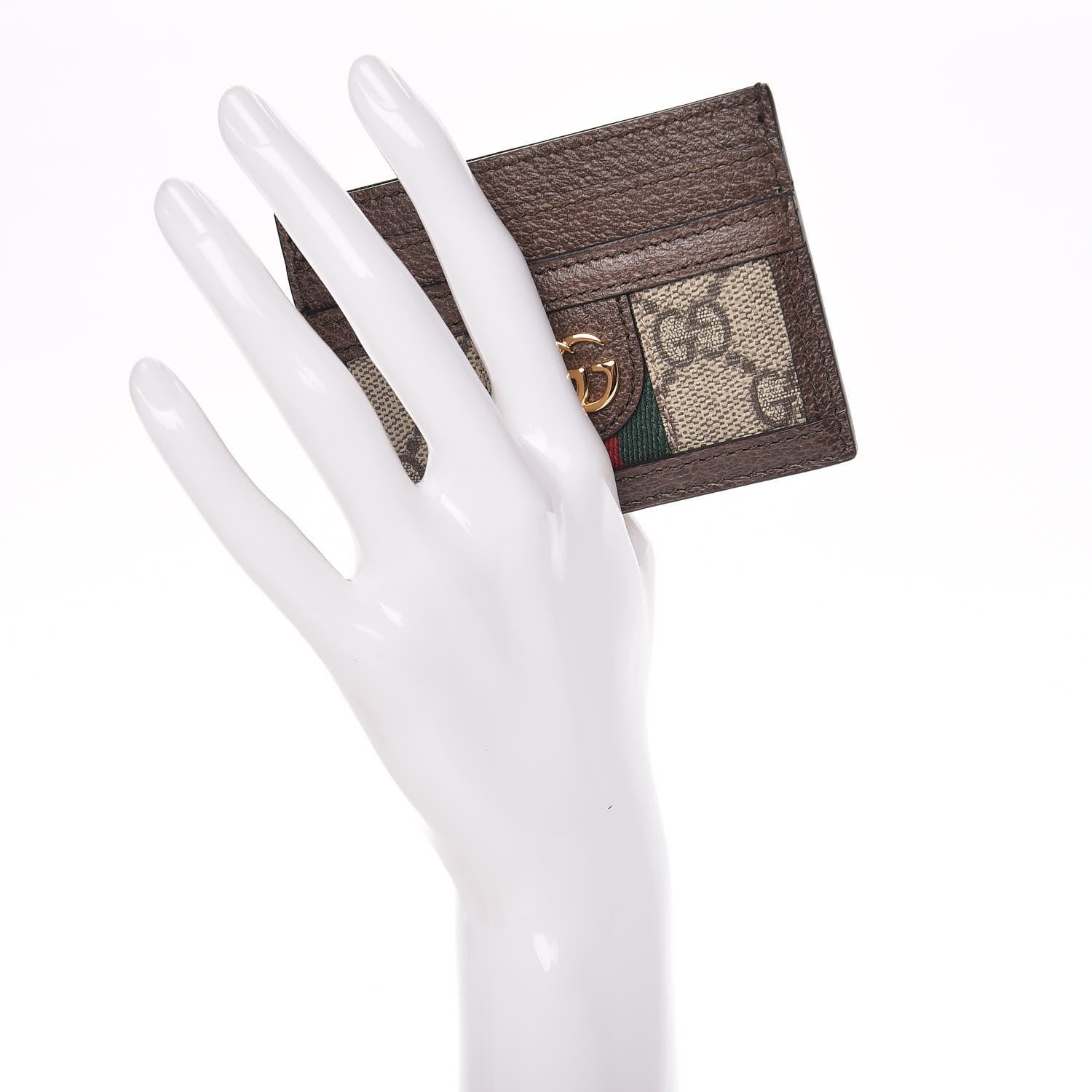 Gucci GG Supreme Monogram Ophidia Card Holder Brown 2 of 7