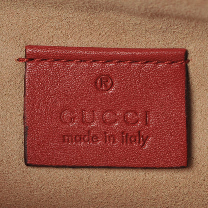 Gucci Calfskin Matelasse Small GG Marmont Double Zip Shoulder Bag Hibiscus Red 5 of 9