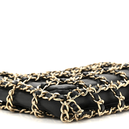 Chanel Lambskin Chain Frame Shoulder Bag Black 19 of 19