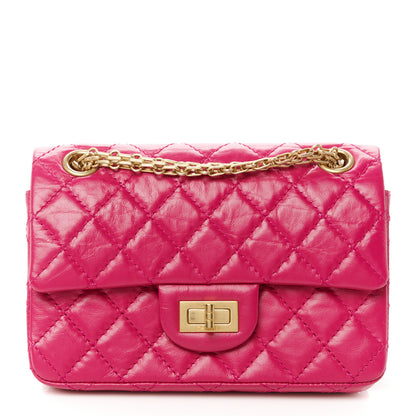 Chanel Aged Calfskin Quilted 2.55 Reissue Mini Flap Fuchsia 1 of 10