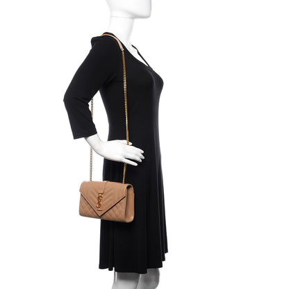 Saint Laurent Grain De Poudre Textured Mixed Matelasse Triquilt Small Monogram Satchel Cork 2 of 9