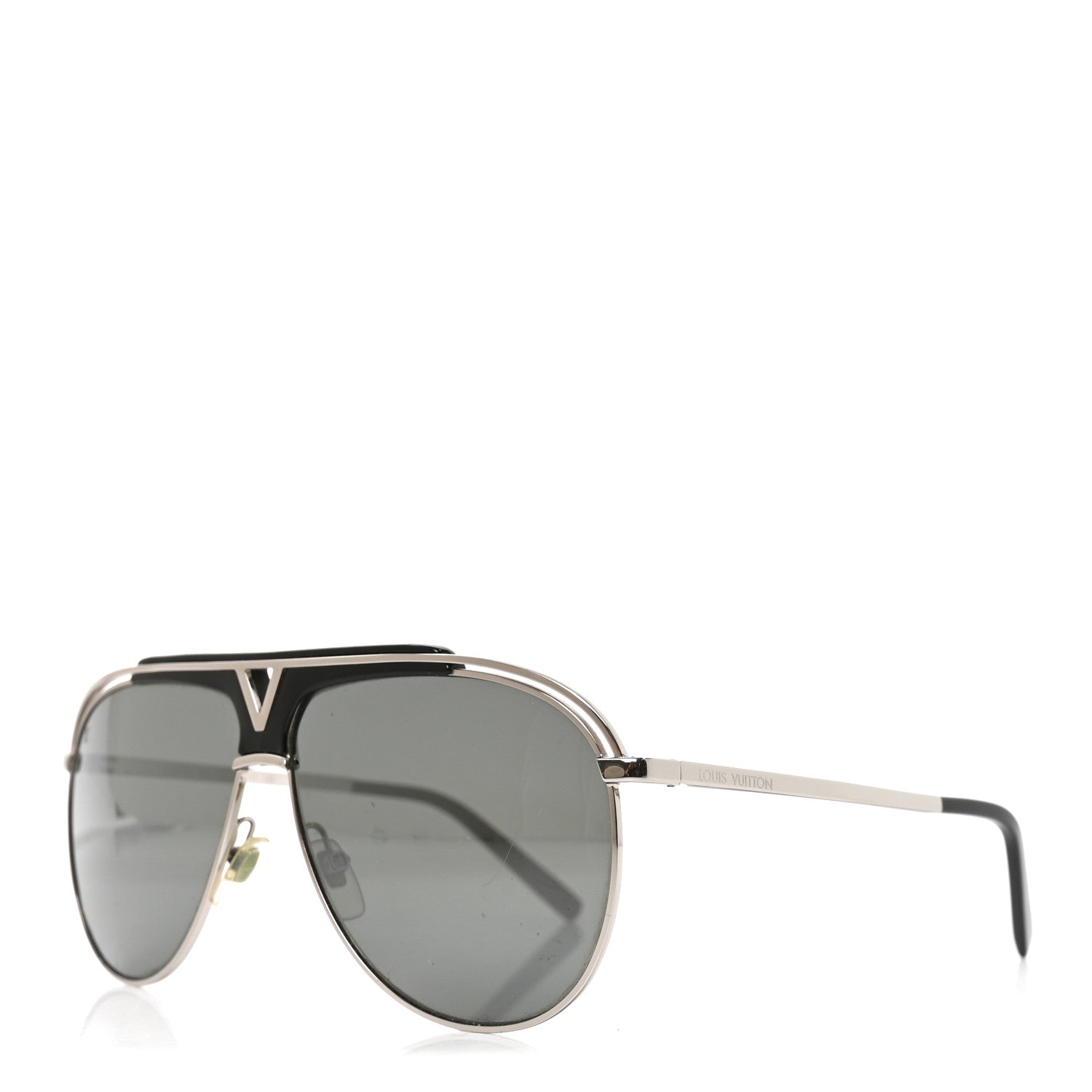 Louis Vuitton Metal Aviator Sunglasses Z1031W Silver 1 of 7