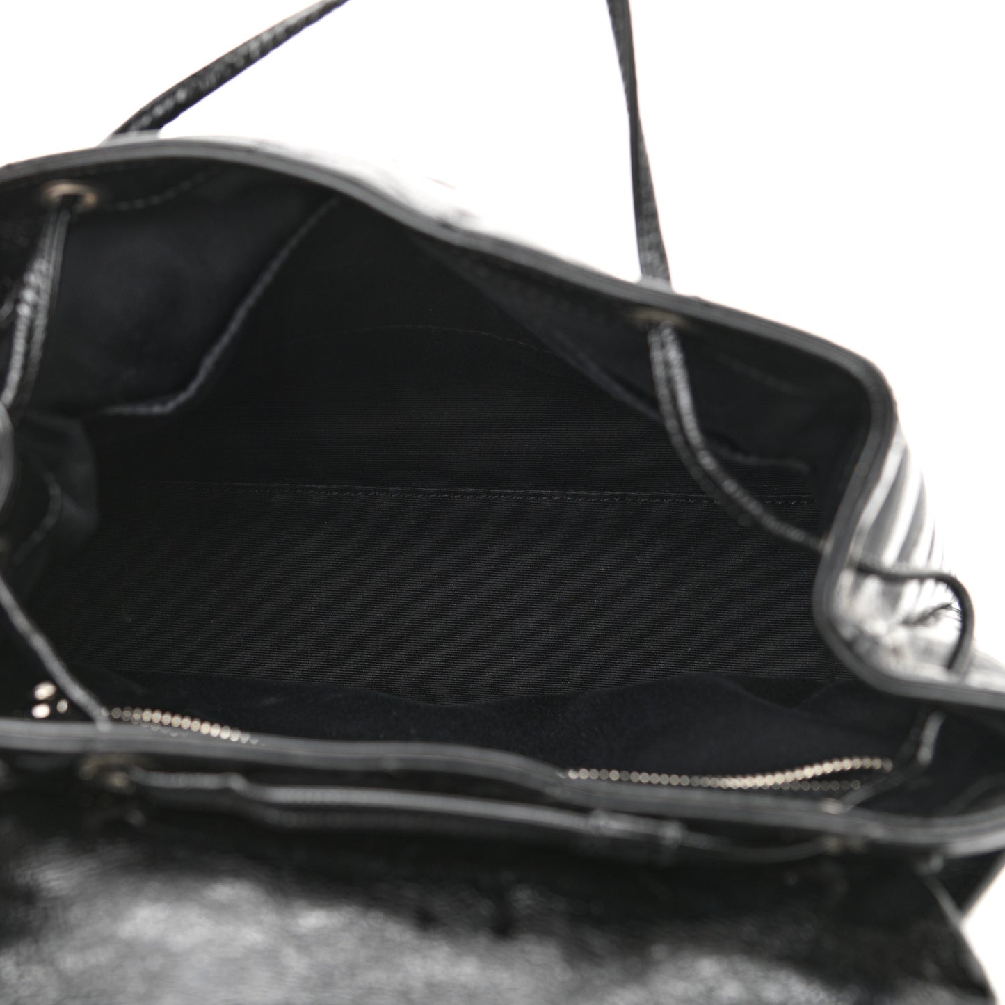 Patent Y Quilted Monogram Small Loulou Backpack Black