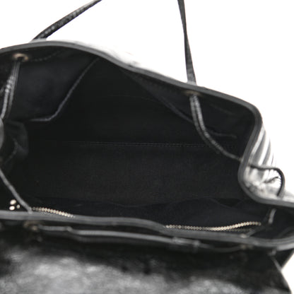 Saint Laurent Patent Y Quilted Monogram Small Loulou Backpack Black 5 of 11