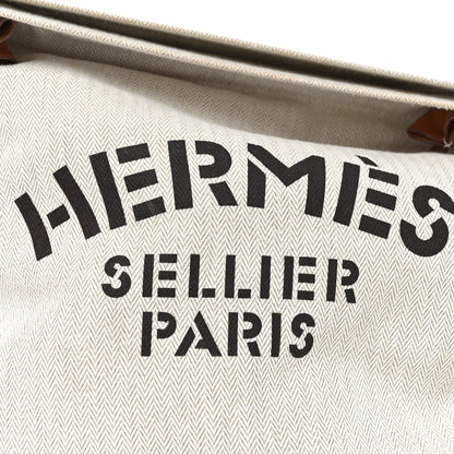 Hermes Canvas Swift Aline Grooming Bag Gold Gold 7 of 9