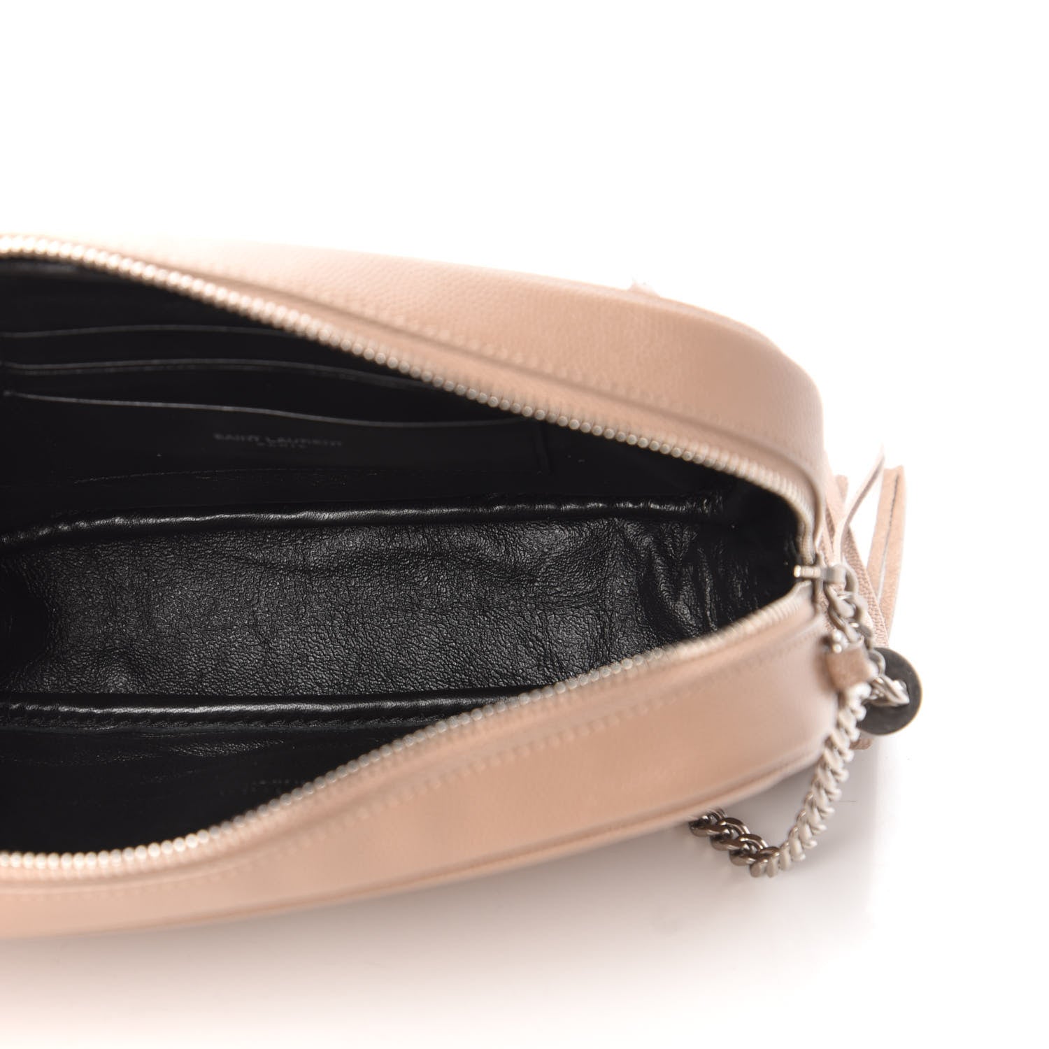 Saint Laurent Grain De Poudre Matelasse Monogram Mini Lou Camera Bag Dark Beige 5 of 11