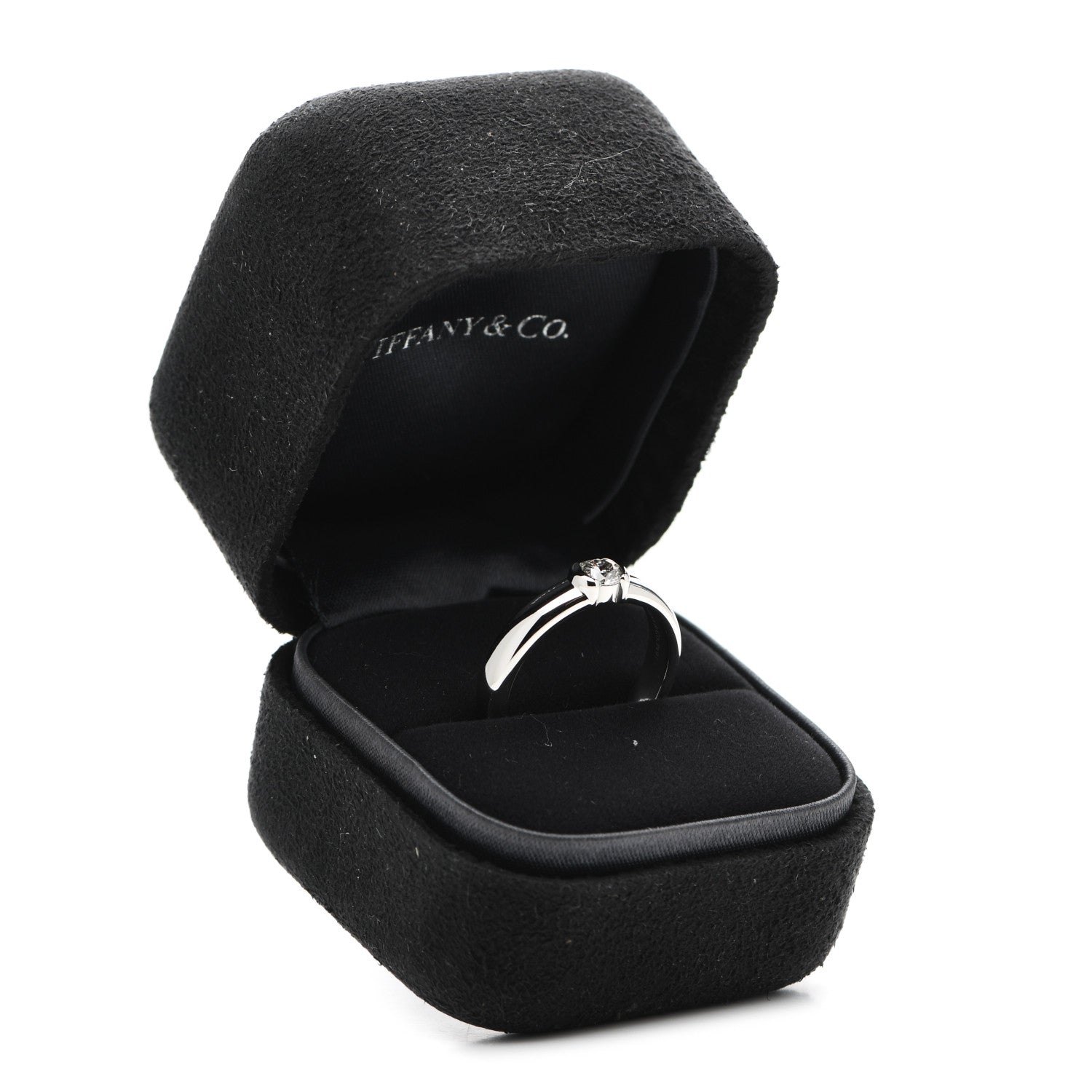 Tiffany Platinum Diamond .31ct Etoile Solitaire Engagement Ring 53 6.25 6 of 6
