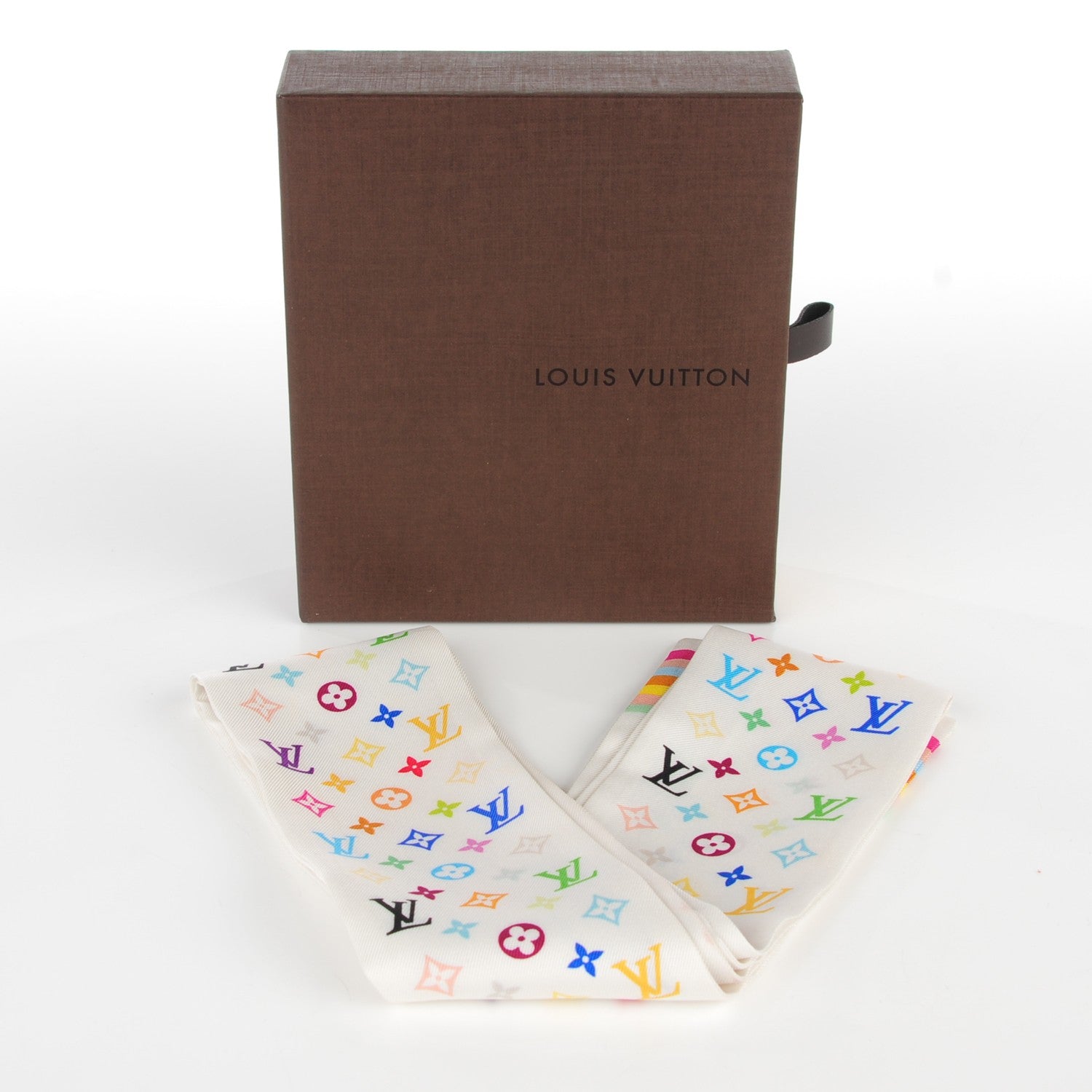 Louis Vuitton Silk Monogram Multicolor Bandeau White 6 of 6