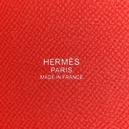 Hermes Epsom Tressage De Cuir Picotin Lock 18 PM Rouge Coeur Bleu du Nord Rouge H 6 of 10