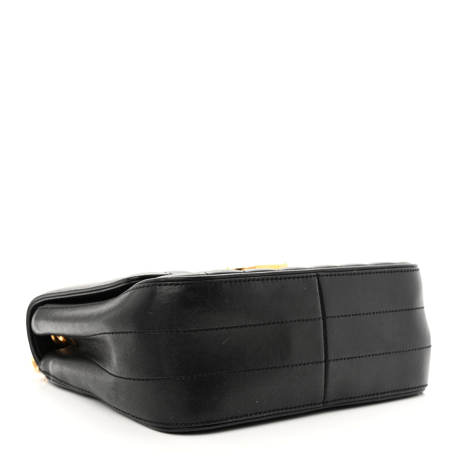 Saint Laurent Lambskin Matelasse Monogram Medium Vicky Chain Bag Black 4 of 12