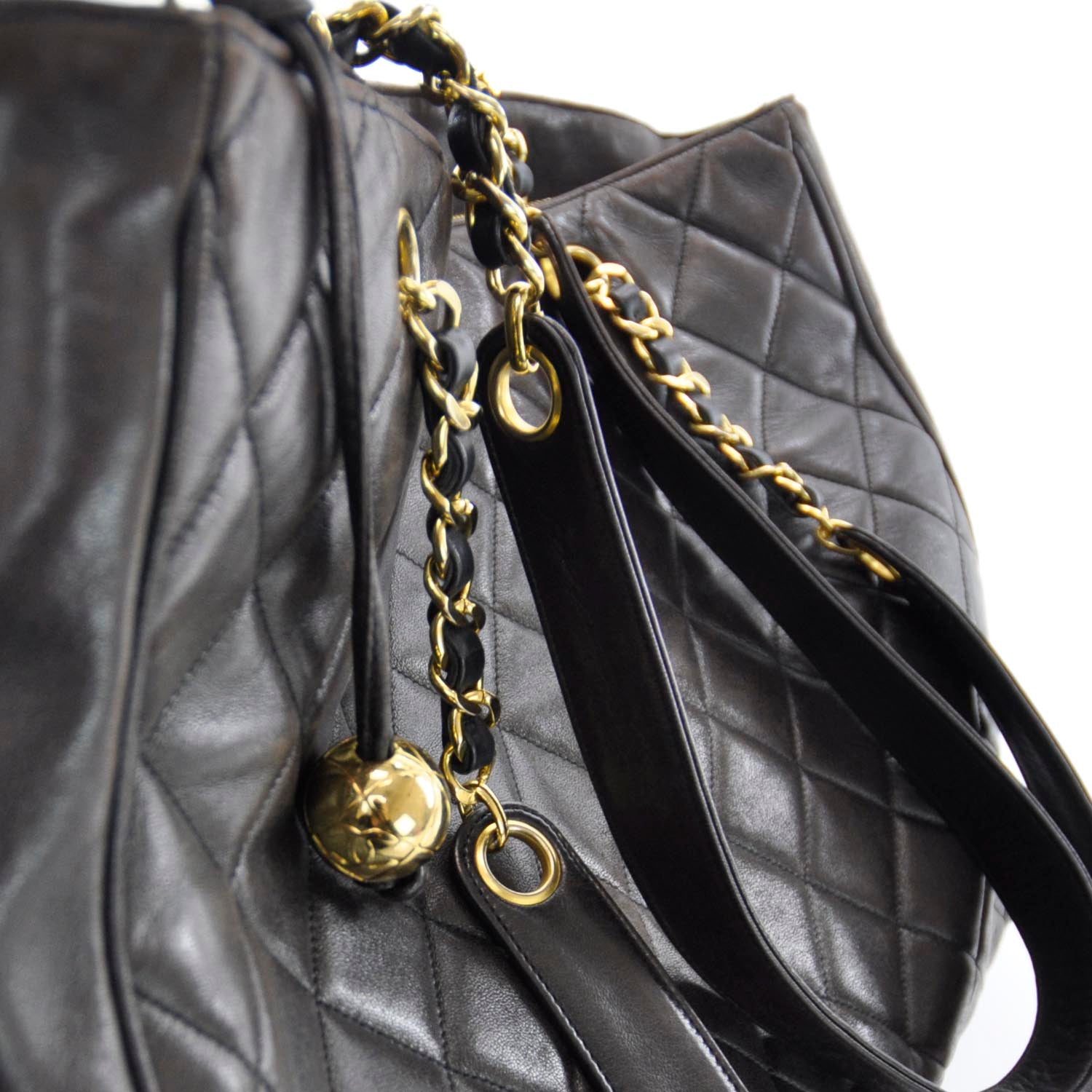 Chanel Lambskin Tote Brown 5 of 9