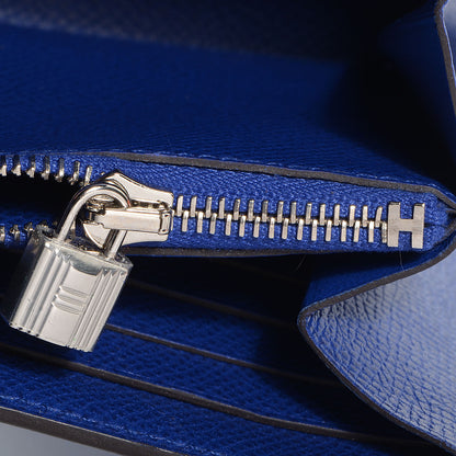 Hermes Epsom Kelly Longue Wallet Bleu Electrique 4 of 15