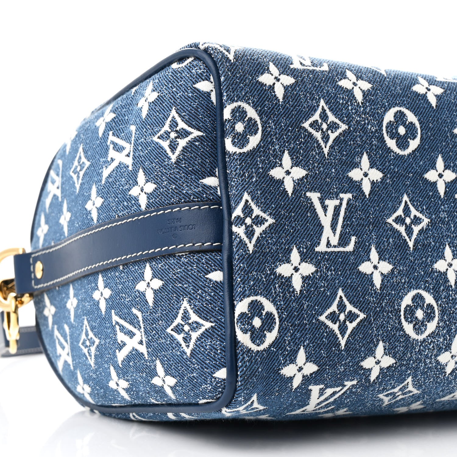 Louis Vuitton Monogram Jacquard Denim Speedy Bandouliere 25 Bleu 8 of 10