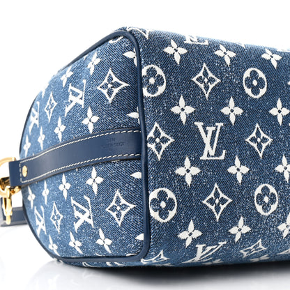 Louis Vuitton Monogram Jacquard Denim Speedy Bandouliere 25 Bleu 8 of 10