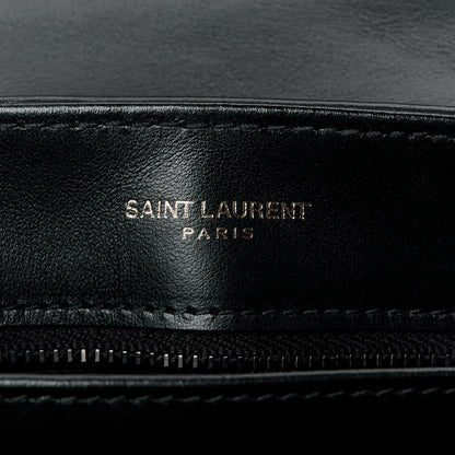 Saint Laurent Calfskin Y Quilted Monogram Monochrome Toy Loulou Crossbody Bag Black 6 of 11