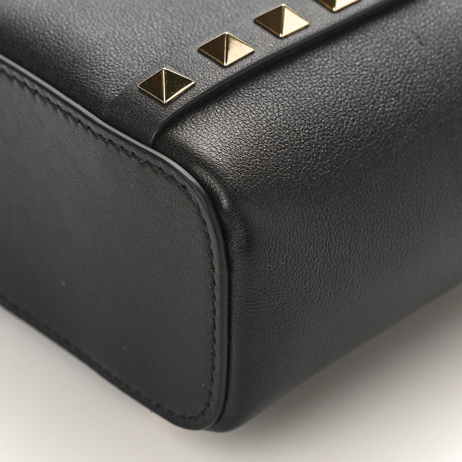 Valentino Garavani Pebbled Calfskin Rockstud North-South Crossbody Bag Black 8 of 8