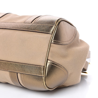 Prada Metallic Saffiano Canvas Frame Bag Bronzo 9 of 15
