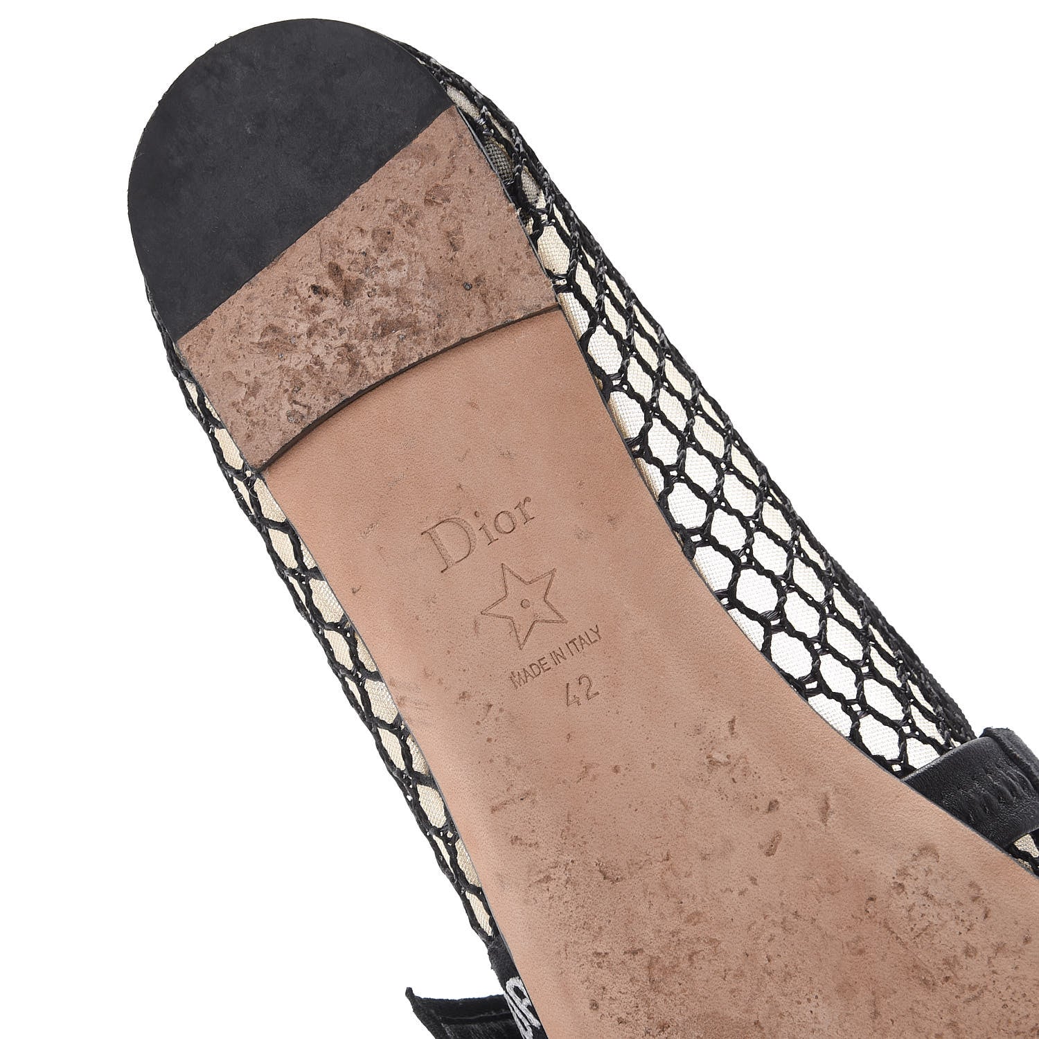 Christian Dior Resille Miss J'Adior Ballet Flat 42 Black 6 of 8