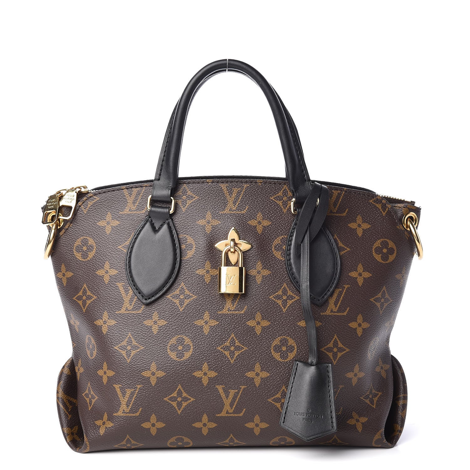 Louis Vuitton Monogram Flower Zipped Tote PM Black 1 of 14