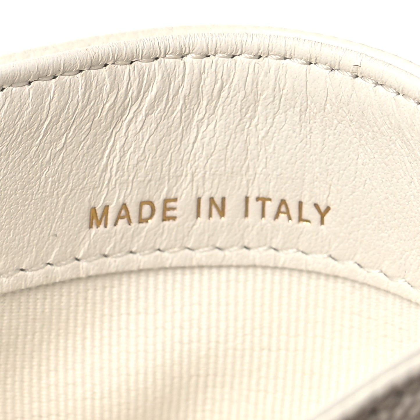 Caviar Quilted Card Holder White