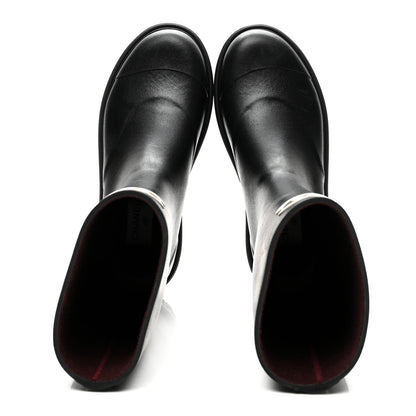 Chanel Caoutchouk CC High Boots 38 Black 5 of 9