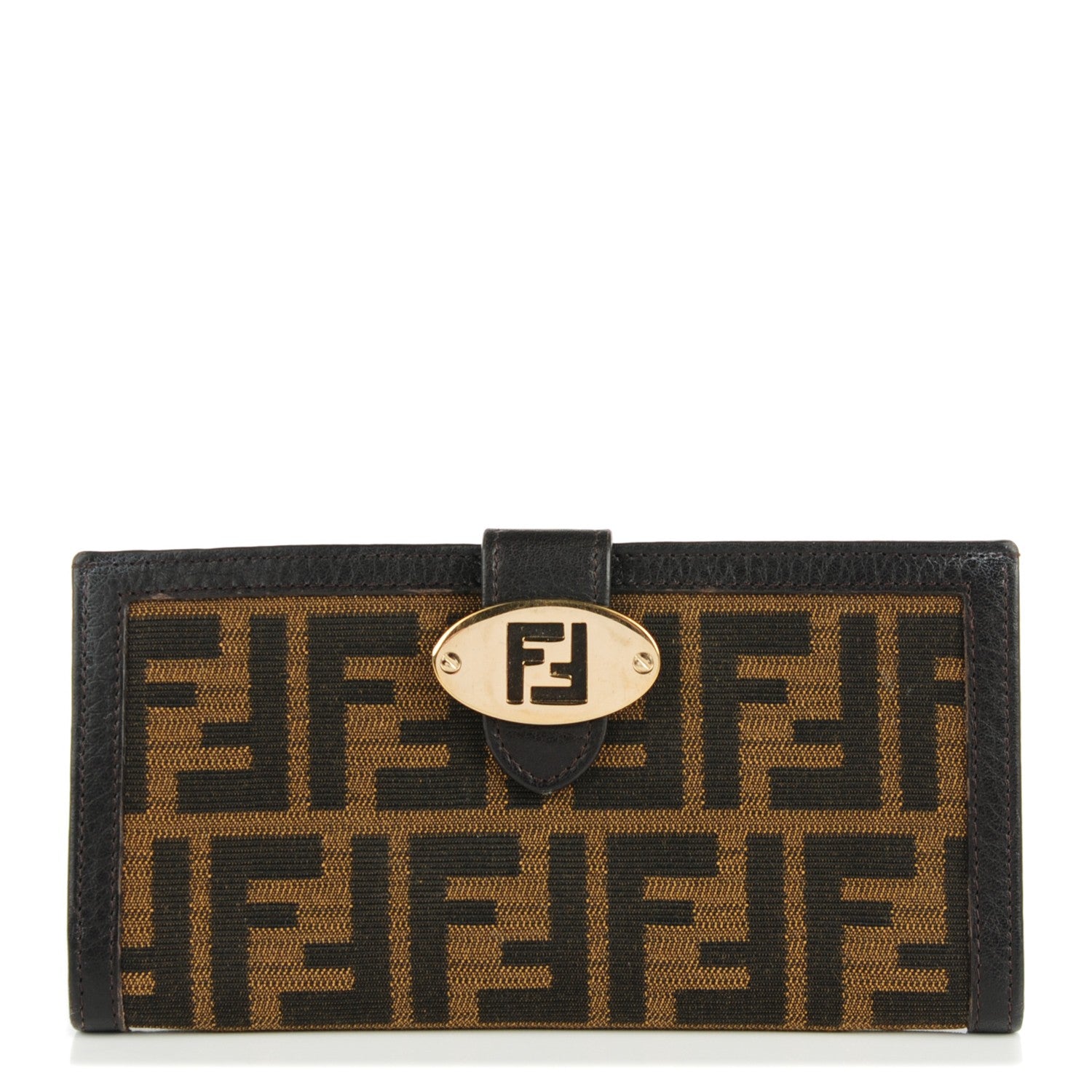 Fendi Zucca Continental Wallet Tobacco 1 of 8