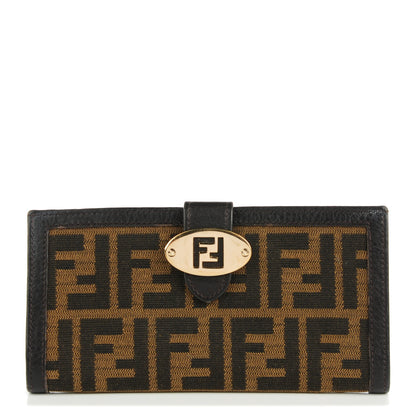 Fendi Zucca Continental Wallet Tobacco 1 of 8