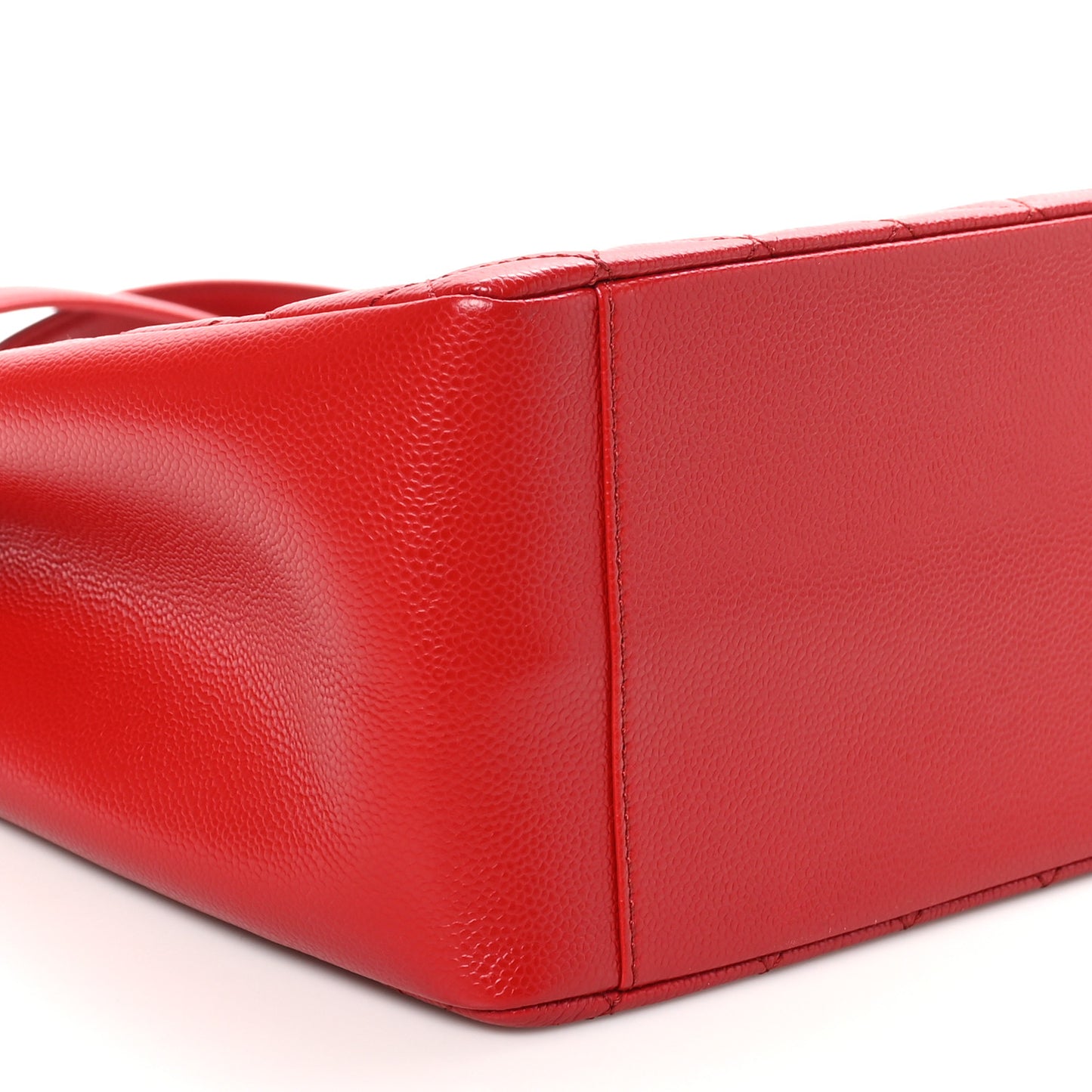 Caviar Quilted Grand Shopping Tote GST Red