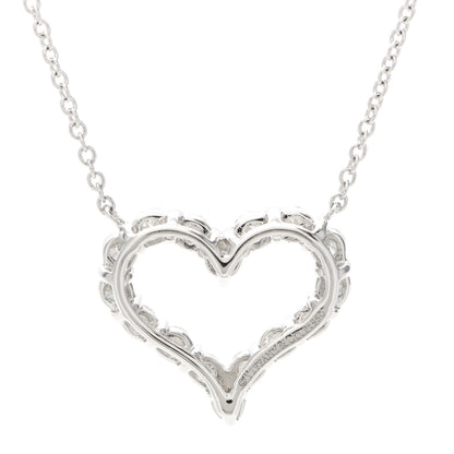 Tiffany Platinum Diamond Small Heart Pendant Necklace 4 of 5