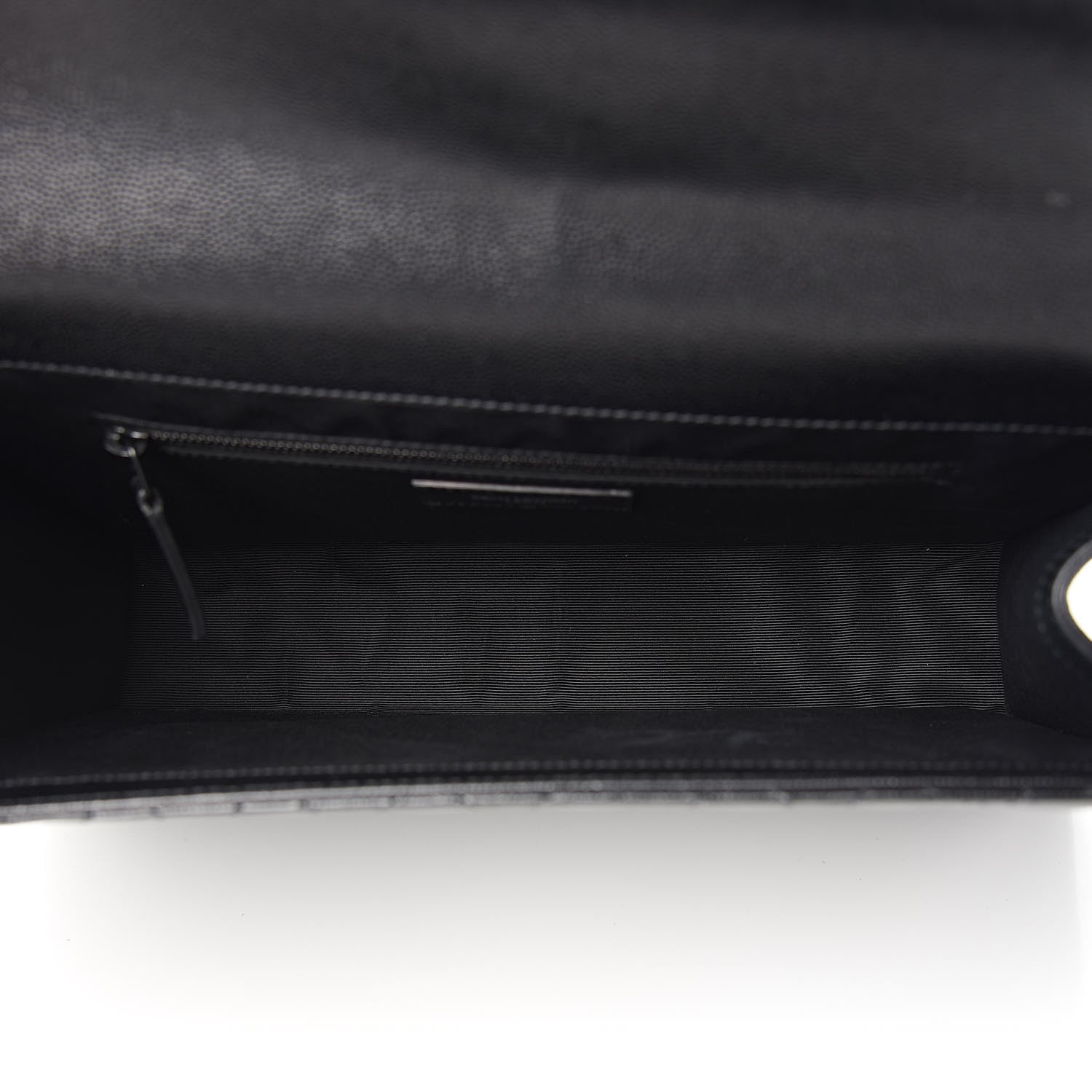 Saint Laurent Grain De Poudre Textured Mixed Matelasse Large Triquilt Monogram Monochrome Satchel Black 5 of 13