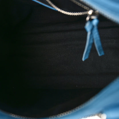 Balenciaga Agneau Classic Silver Hardware Mini City Logo Strap Baby Blue Black 5 of 10