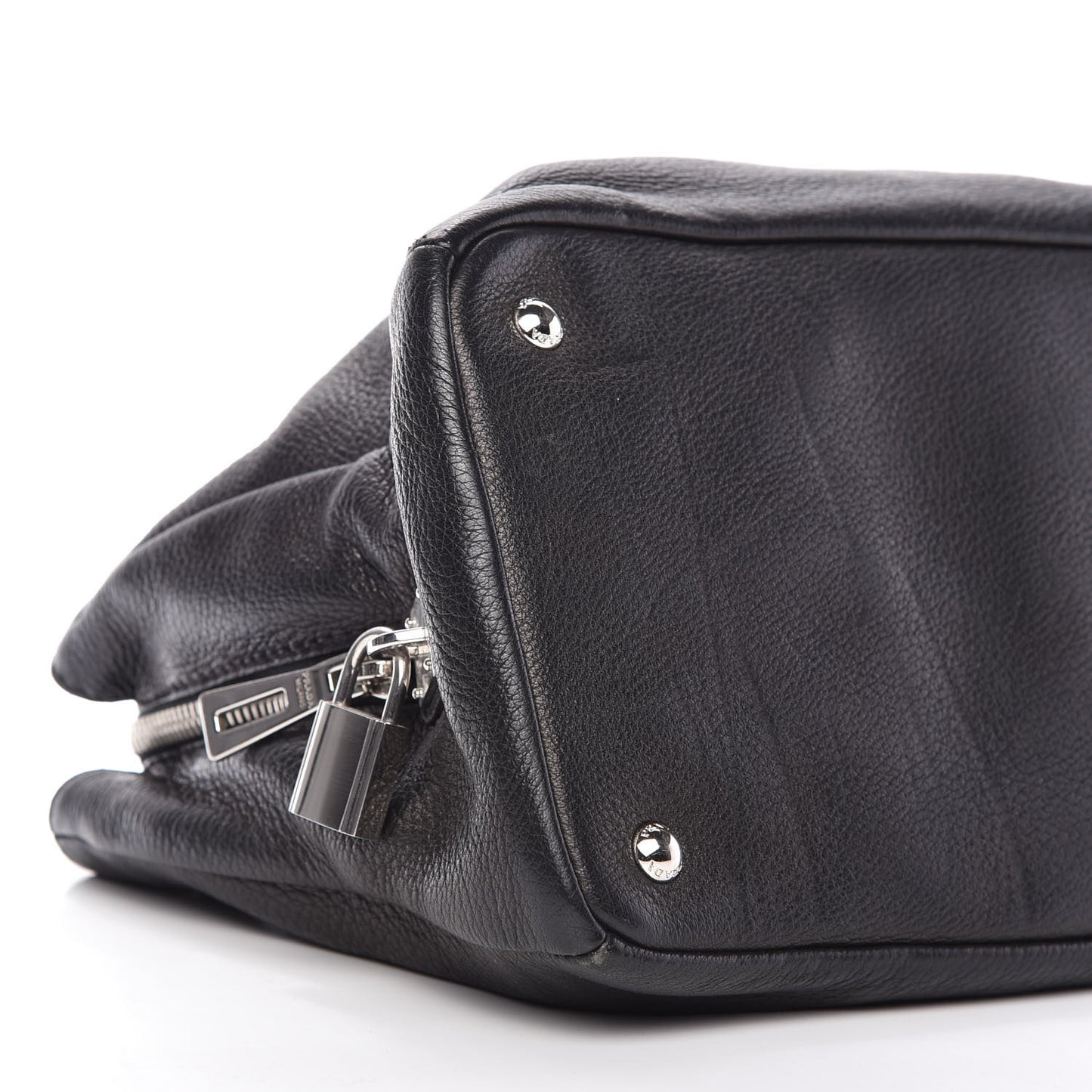 Vitello Daino Shopping Tote Nero Black