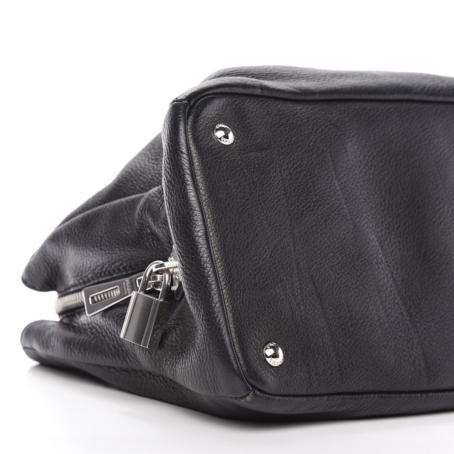 Prada Vitello Daino Shopping Tote Nero Black 6 of 10