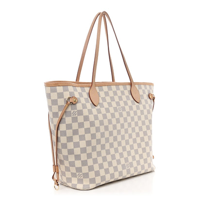 Louis Vuitton Damier Azur Neo Neverfull MM Rose Ballerine 3 of 11