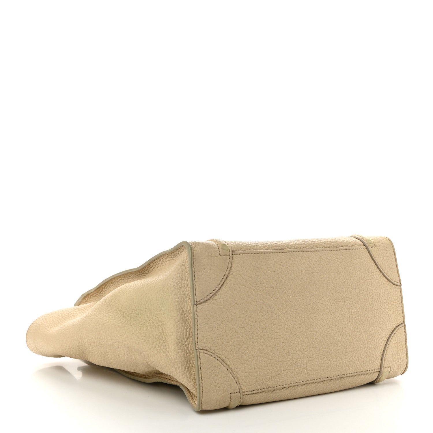 Celine Drummed Calfskin Mini Luggage Dune 4 of 14