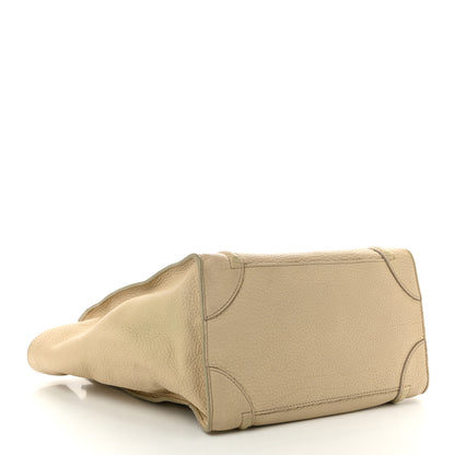 Celine Drummed Calfskin Mini Luggage Dune 4 of 14