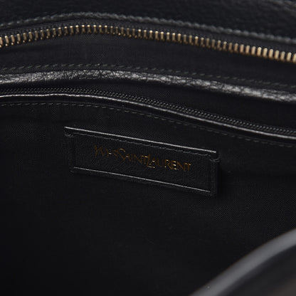 Saint Laurent Pony Hair Calfskin Leopard Print Medium Cabas Chyc Black 8 of 10