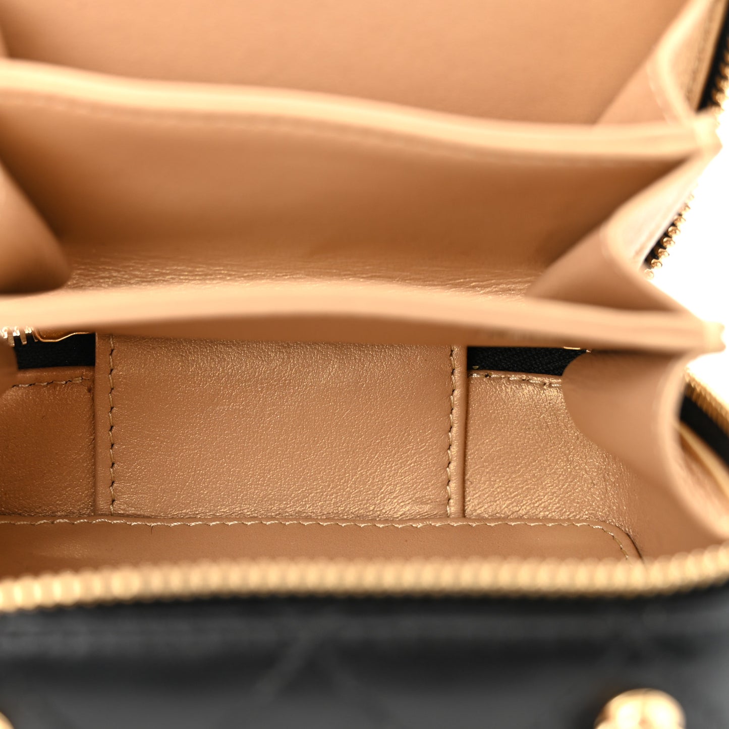 Lambskin Quilted Mini Golden Plate Clutch With Chain Black