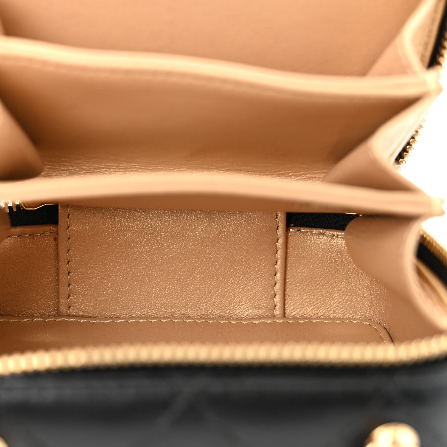 Chanel Lambskin Quilted Mini Golden Plate Clutch With Chain Black 5 of 10