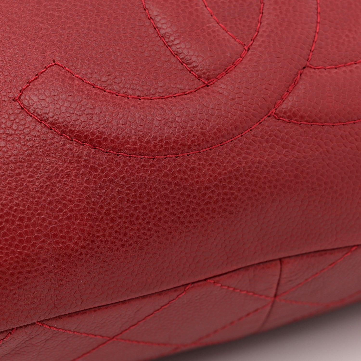 Chanel Soft Caviar Large Timeless CC Shoulder Bag Red 11 of 13
