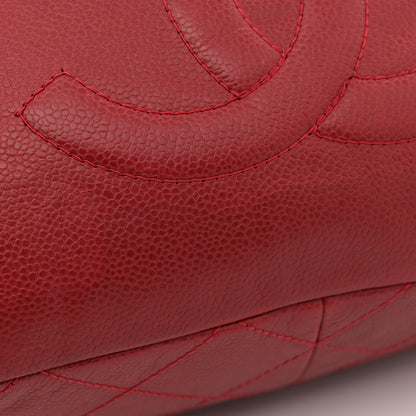 Chanel Soft Caviar Large Timeless CC Shoulder Bag Red 11 of 13