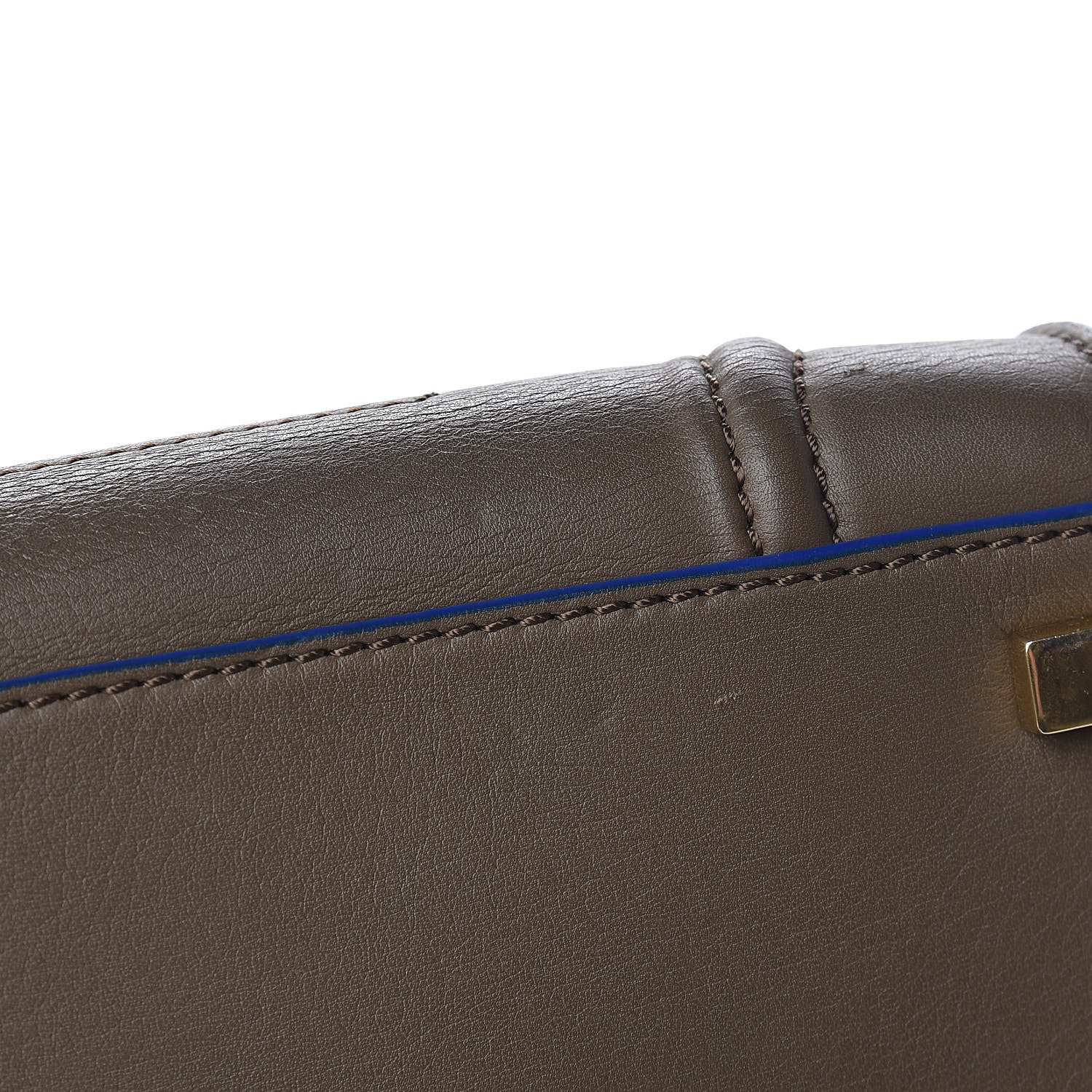 Celine Supple Calfskin Medium Phantom Luggage Khaki Cobalt Trim 13 of 14